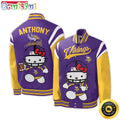 NFL Minnesota Vikings Baseball Jacket Hello Kitty Personalized Baseball Jacket