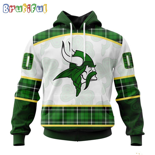 NFL Minnesota Vikings Hoodie Special Design 3D Hoodie St Patrick Day