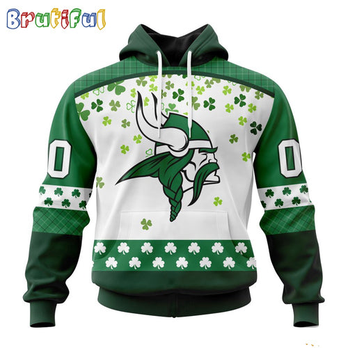 NFL Minnesota Vikings Hoodie Special Design For St Patrick Day