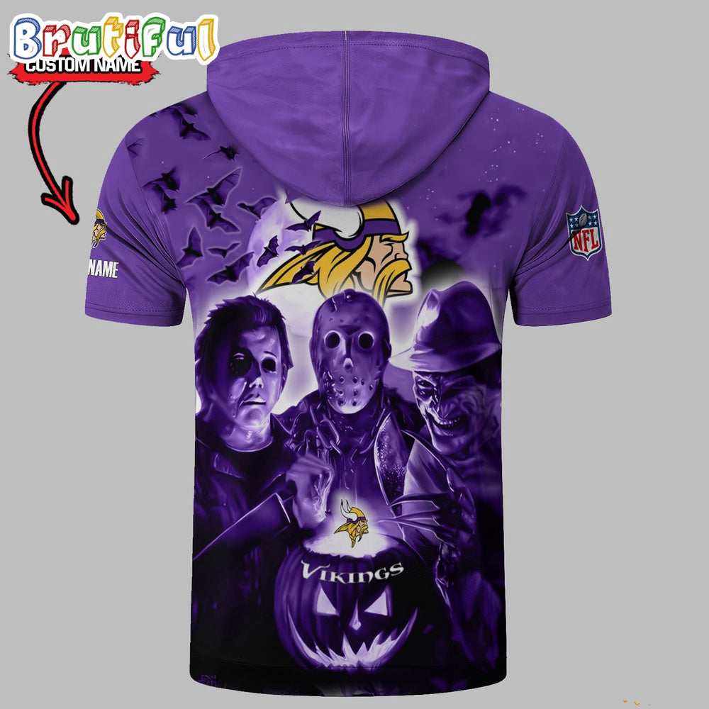 NFL Minnesota Vikings Horror Characters Essential Halloween Sleeveless Hoodie