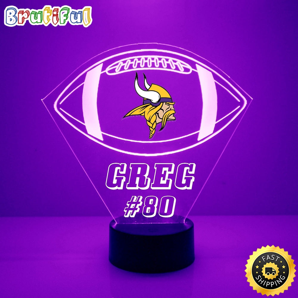 NFL Minnesota Vikings Night Light Football LED Light