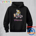 NFL Minnesota Vikings Special Bluey Bingo And Muffin In The Car Hoodie, Football Bluey 2D Shirt