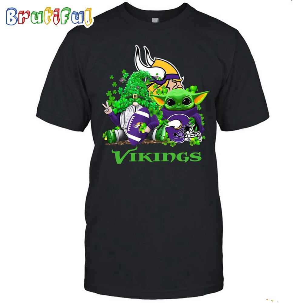 NFL Minnesota Vikings St Patrick’s Day T-Shirt Special Gomes Baby Yoda St Patricks Day Shirt