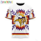 NFL Minnesota Vikings T-Shirt Special Design With Native Pattern