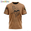 NFL Minnesota Vikings T-Shirt Special Salute To Service For Veterans Day Full Printed T-Shirt