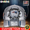 NFL New England Patriots Baseball Cap Silver Metalic Pattern Cap