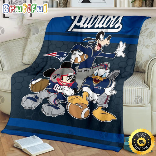 NFL New England Patriots Blanket Mickey Mouse Blanket