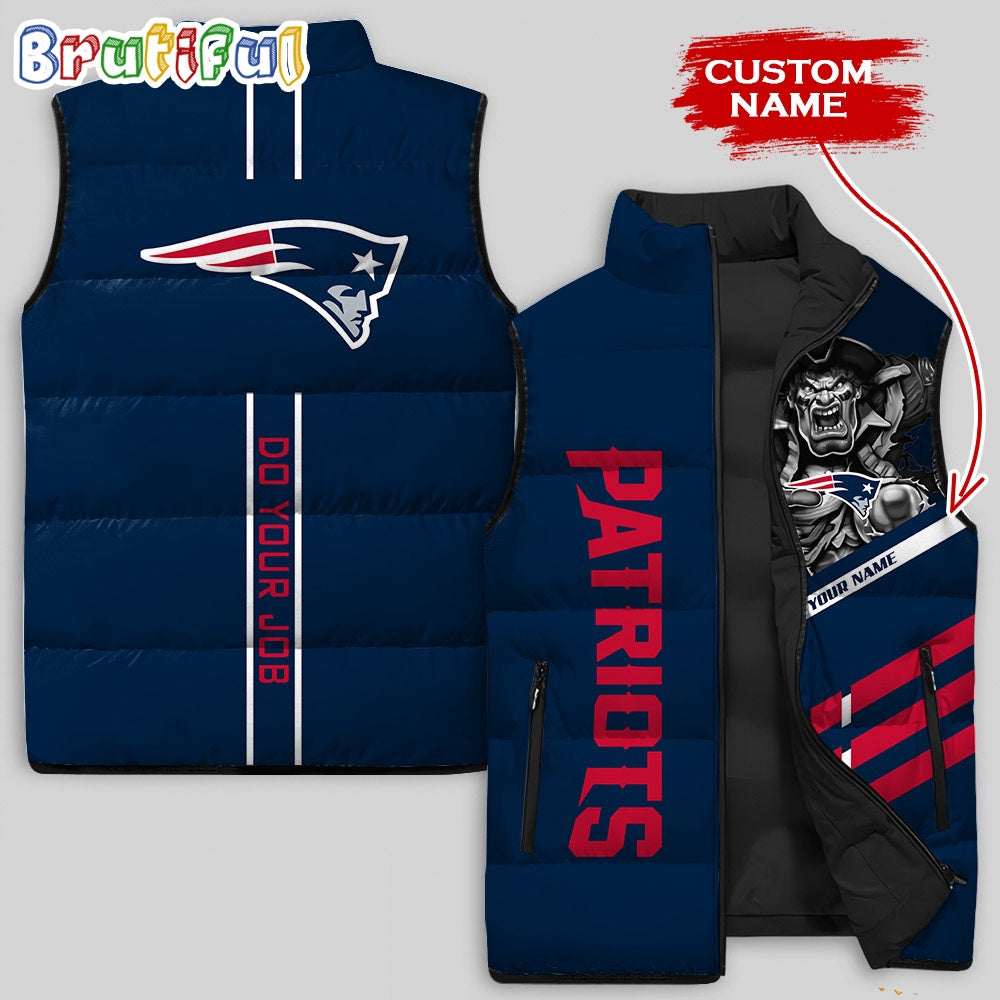 NFL New England Patriots Damn Right Sleeveless Down Jacket