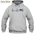NFL New England Patriots Heartbeat Hoodie Unisex Football T-Shirt Hoodie