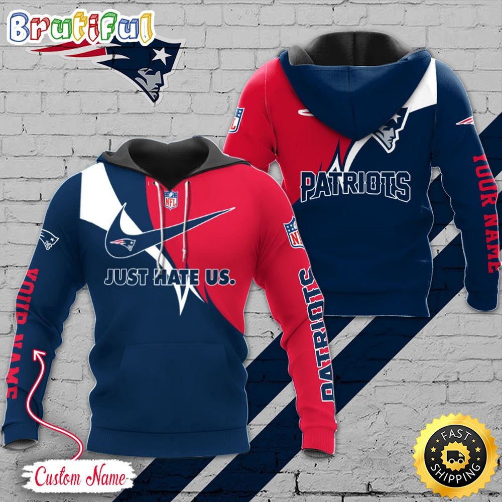 NFL New England Patriots Hoodie Just Hate US Sport Hoodie