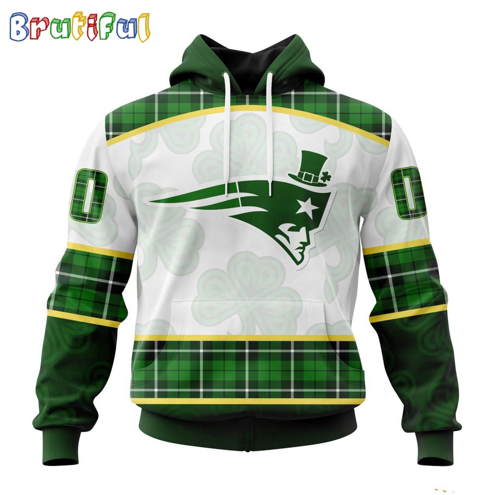 NFL New England Patriots Hoodie Special Design 3D Hoodie St Patrick Day