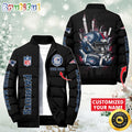 NFL New England Patriots Puffer Jacket City Logo Print Jacket For Fans