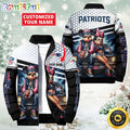 NFL New England Patriots Puffer Jacket Mickey Minnie Jacket
