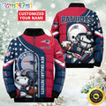 NFL New England Patriots Puffer Jacket Snooby Customized Jacket