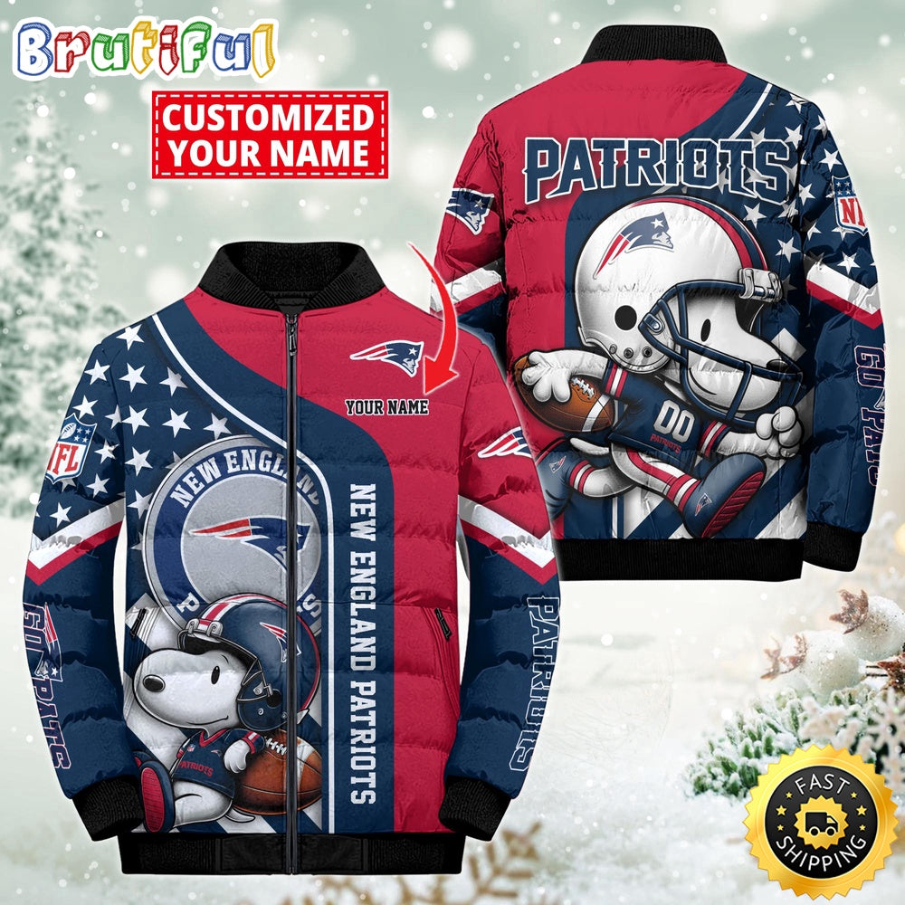 NFL New England Patriots Puffer Jacket Snooby Customized Jacket
