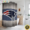 NFL New England Patriots Shower Curtain Sport Bathroom Mat Set and Shower Curtain