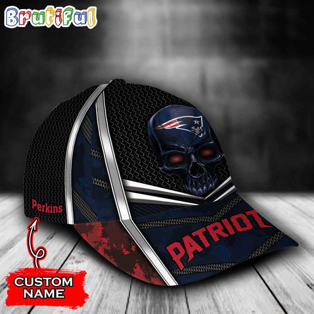 NFL New England Patriots Special Halloween Skull Custom Baseball Cap