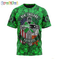 NFL New England Patriots T-Shirt Special Design 3D T-Shirt St Patrick Day