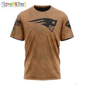 NFL New England Patriots T-Shirt Special Salute To Service For Veterans Day Full Printed T-Shirt