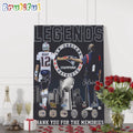 NFL New England Patriots Tom Brady And Bill Belichick Legends Champions 2024 Signature Poster Canvas
