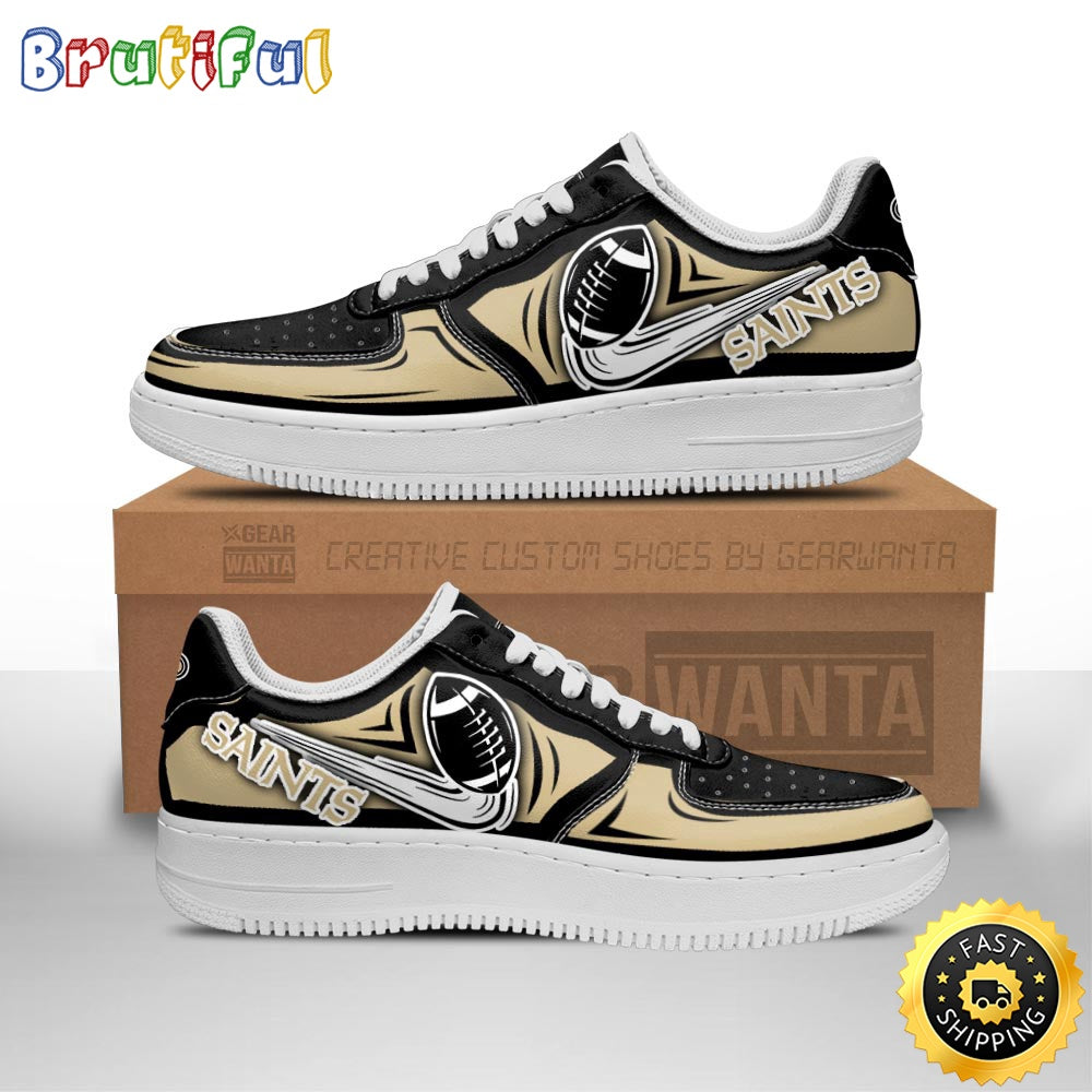 NFL New Orleans Saints Air Force 1 Shoes Football Sneaker Shoes