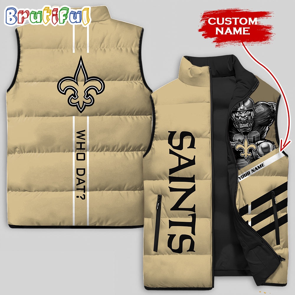 NFL New Orleans Saints Damn Right Sleeveless Down Jacket