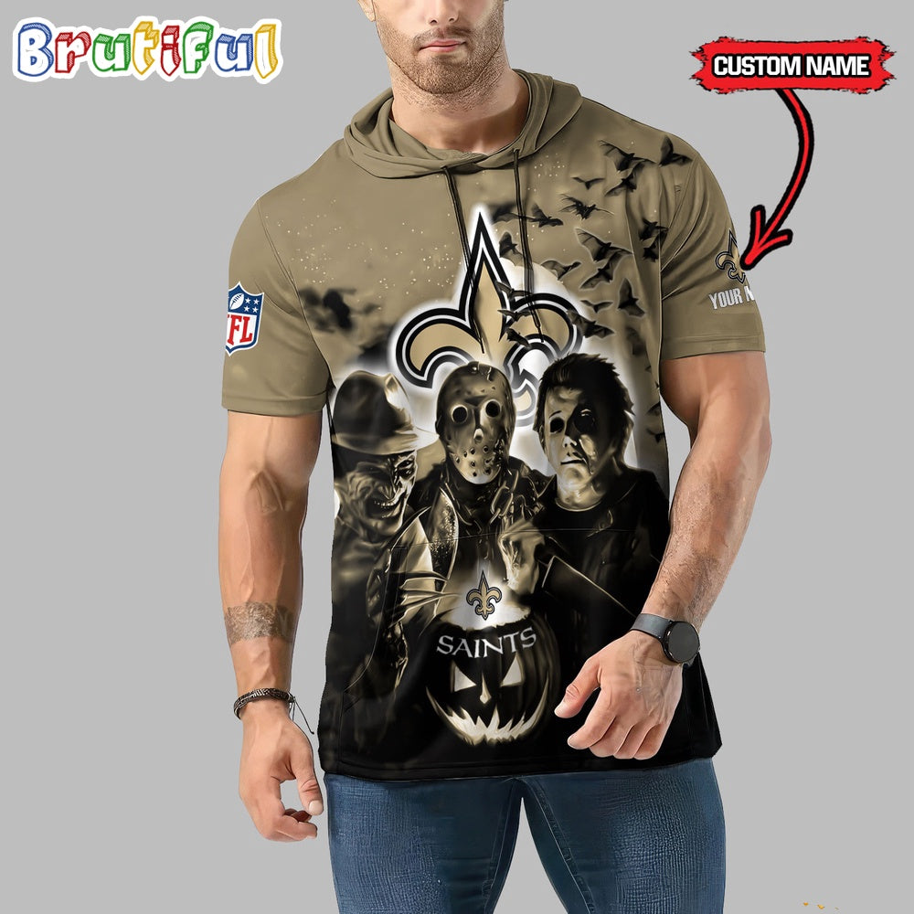 NFL New Orleans Saints Horror Characters Essential Halloween Sleeveless Hoodie