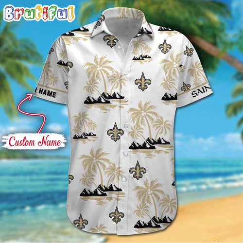 NFL New Orleans Saints Palm Tree Tropical Summer Hawaiian Shirt