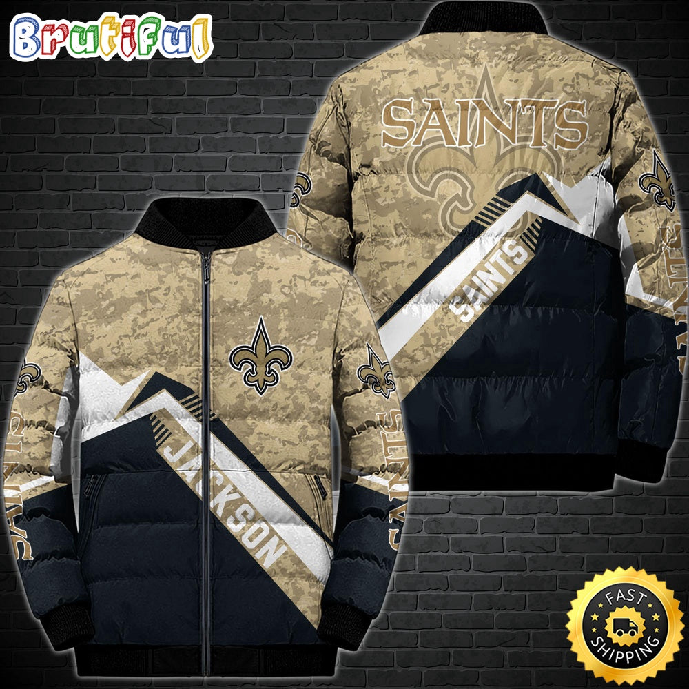 NFL New Orleans Saints Puffer Jacket Customized Sport Down Jacket