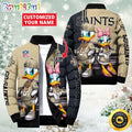 NFL New Orleans Saints Puffer Jacket Donald Duck Custom Jacket