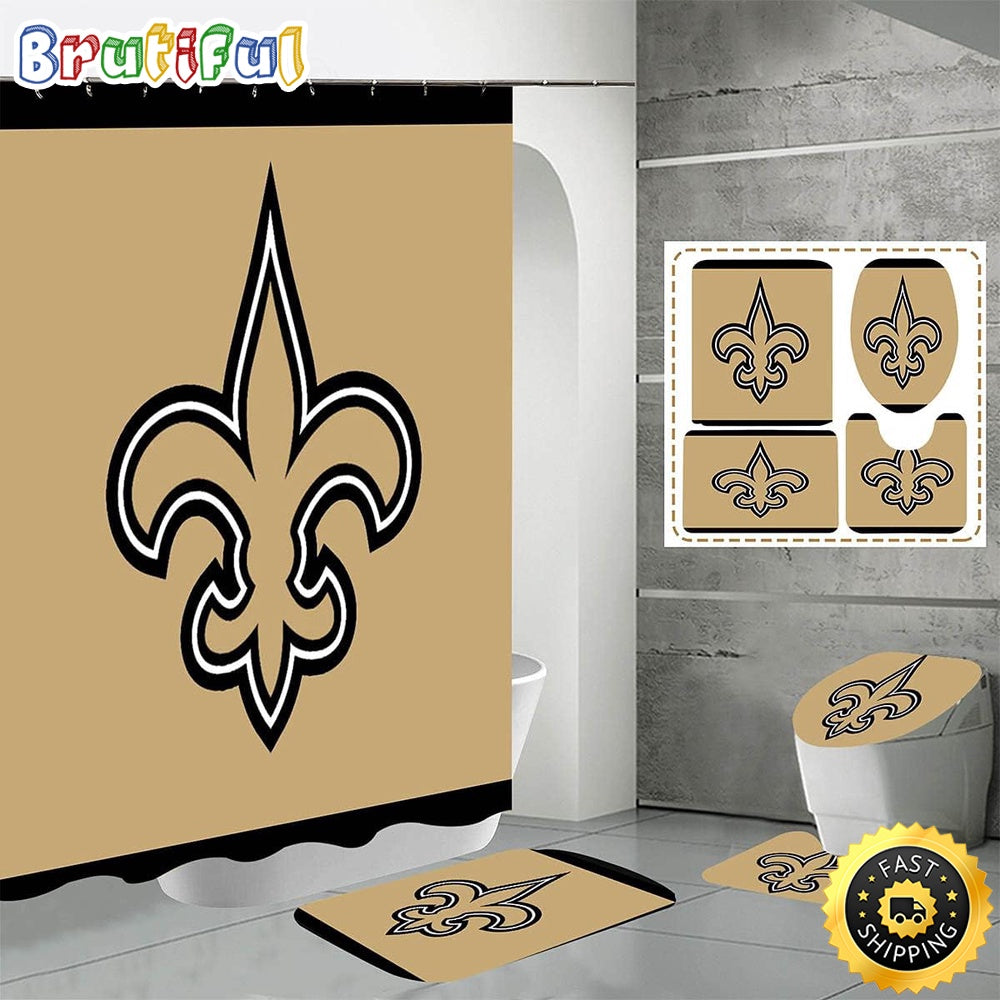 NFL New Orleans Saints Shower Curtain Chic Shower Drapes