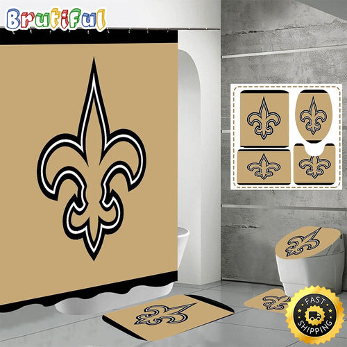 NFL New Orleans Saints Shower Curtain Chic Shower Drapes
