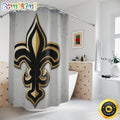 NFL New Orleans Saints Shower Curtain Sport Bathroom Mat Set and Shower Curtain