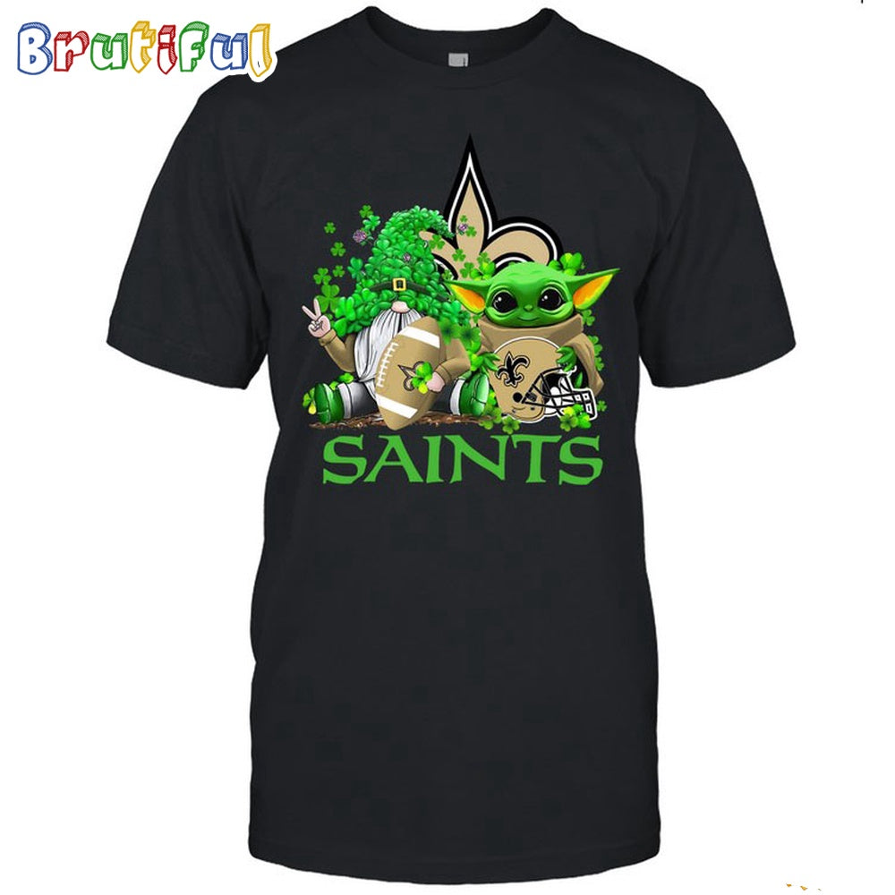 NFL New Orleans Saints St Patrick’s Day T-Shirt Special Gomes Baby Yoda St Patricks Day Shirt