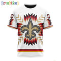 NFL New Orleans Saints T-Shirt Special Design With Native Pattern