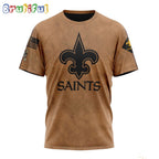 NFL New Orleans Saints T-Shirt Special Salute To Service For Veterans Day Full Printed T-Shirt