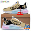 NFL New Orleans Saints Women’s Rainbow Atmospheric Cushion Running Shoes, Football Women’s Shoes