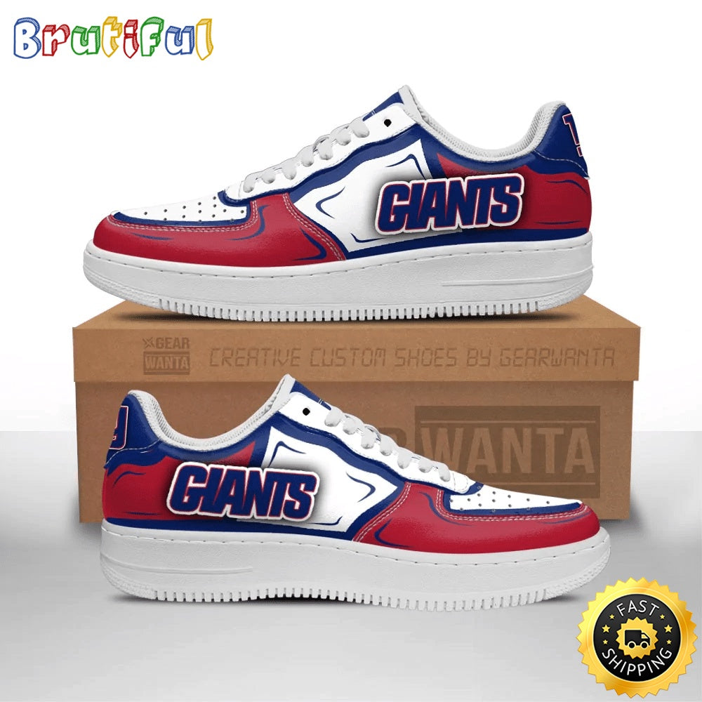 NFL New York Giants Air Force 1 Shoes Football Sports Sneaker Shoes