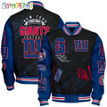 NFL New York Giants Baseball Jacket Print Logo Team Football Jacket