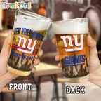 NFL New York Giants Beer Glass Cup 16oz, Custom Football Glass Cup