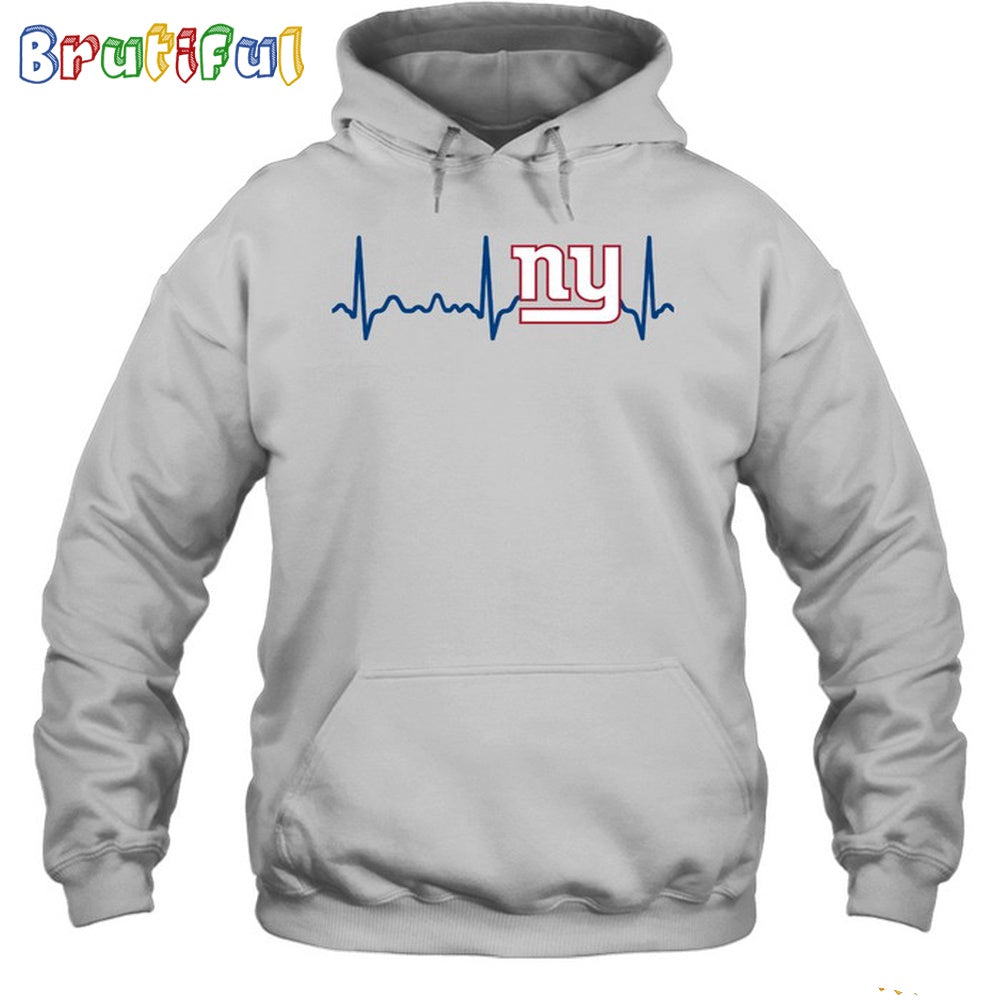 NFL New York Giants Heartbeat Hoodie Unisex Football T-Shirt Hoodie