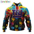 NFL New York Giants Hoodie Special Autism Awareness Design Football Hoodie