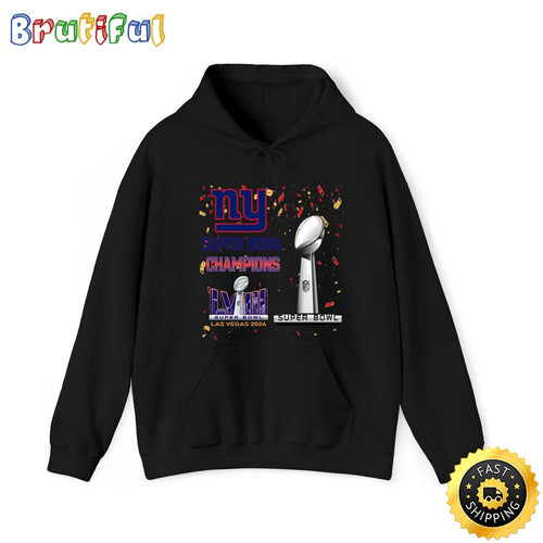 NFL New York Giants Hoodie Super Bowl LVIII 2024 Las Vegas Champions Unisex Hoodies