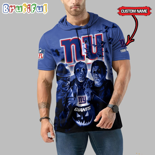 NFL New York Giants Horror Characters Essential Halloween Sleeveless Hoodie