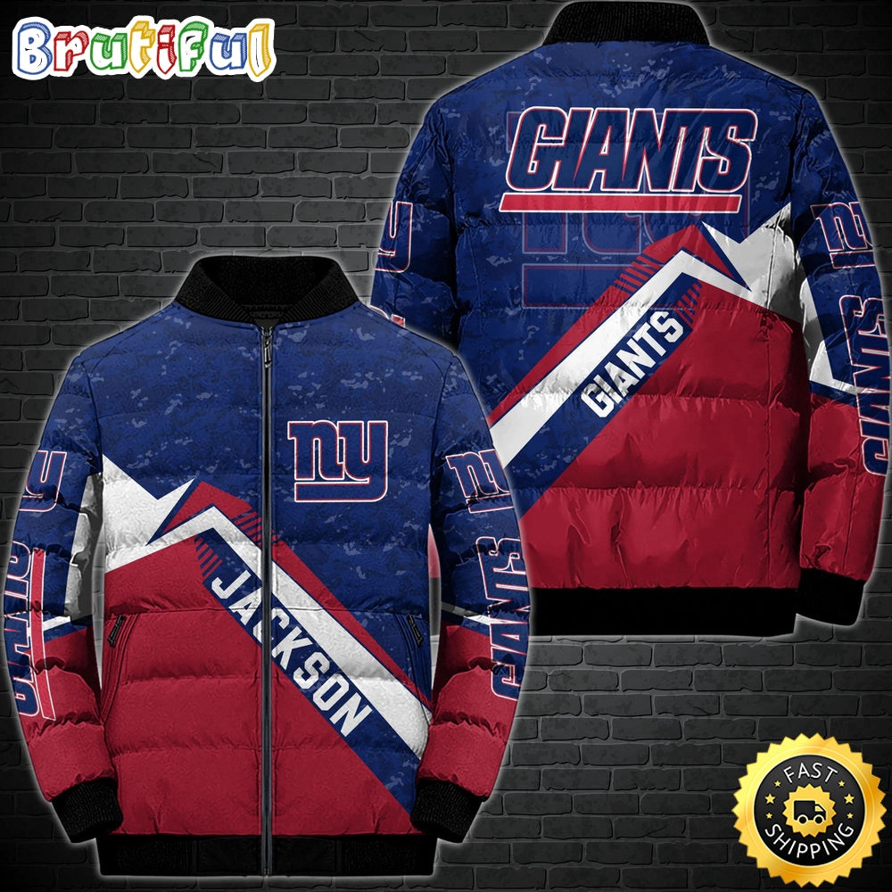 NFL New York Giants Puffer Jacket Customized Sport Down Jacket
