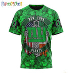 NFL New York Giants T-Shirt Special Design 3D T-Shirt St Patrick Day