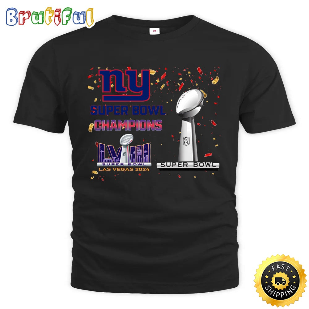 NFL New York Giants T Shirt Super Bowl LVIII 2024 Las Vegas Champions Unisex Tshirt