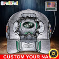 NFL New York Jets Baseball Cap Silver Metalic Pattern Cap