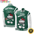 NFL New York Jets Baseball Jacket Hello Kitty Personalized Baseball Jacket