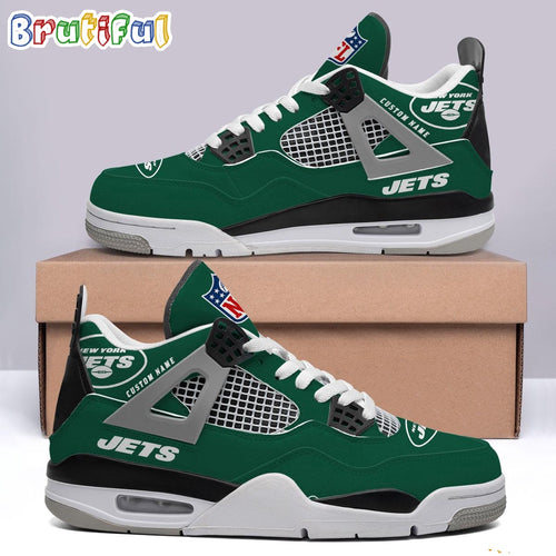 NFL New York Jets Football Team Air Jordan 4 Shoes Sneaker